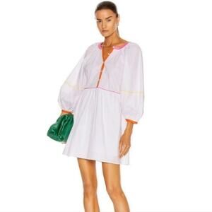 NWOT Staud "Demi" Colorblock Trimmed Button Up Mini Dress Size Small